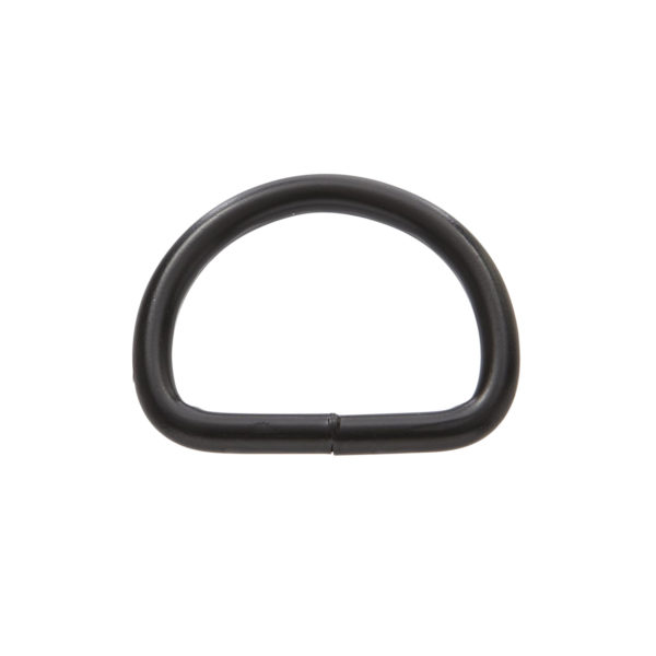 1 in Black Resin Welded D-Ring - black d rings - Granat Industries, Inc.
