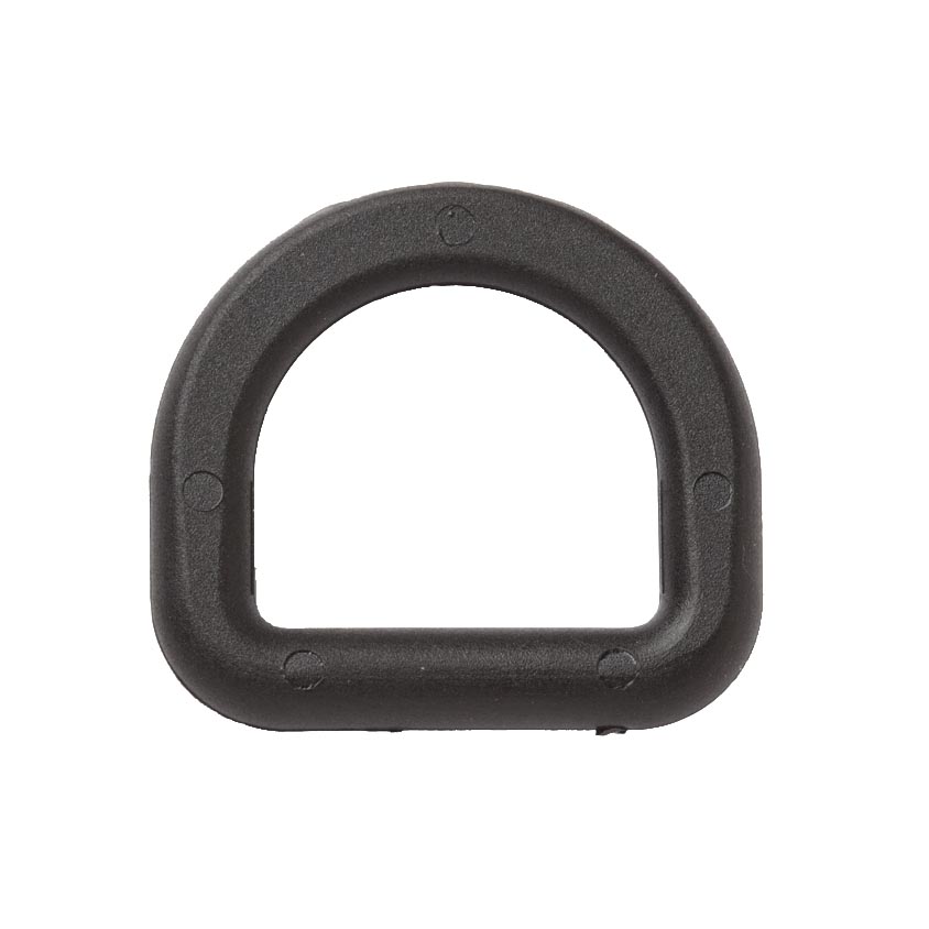 YKK Plastic D-Rings - 3/4 - Black