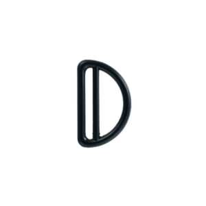1 1/2 in Black Resin Double bar D-ring